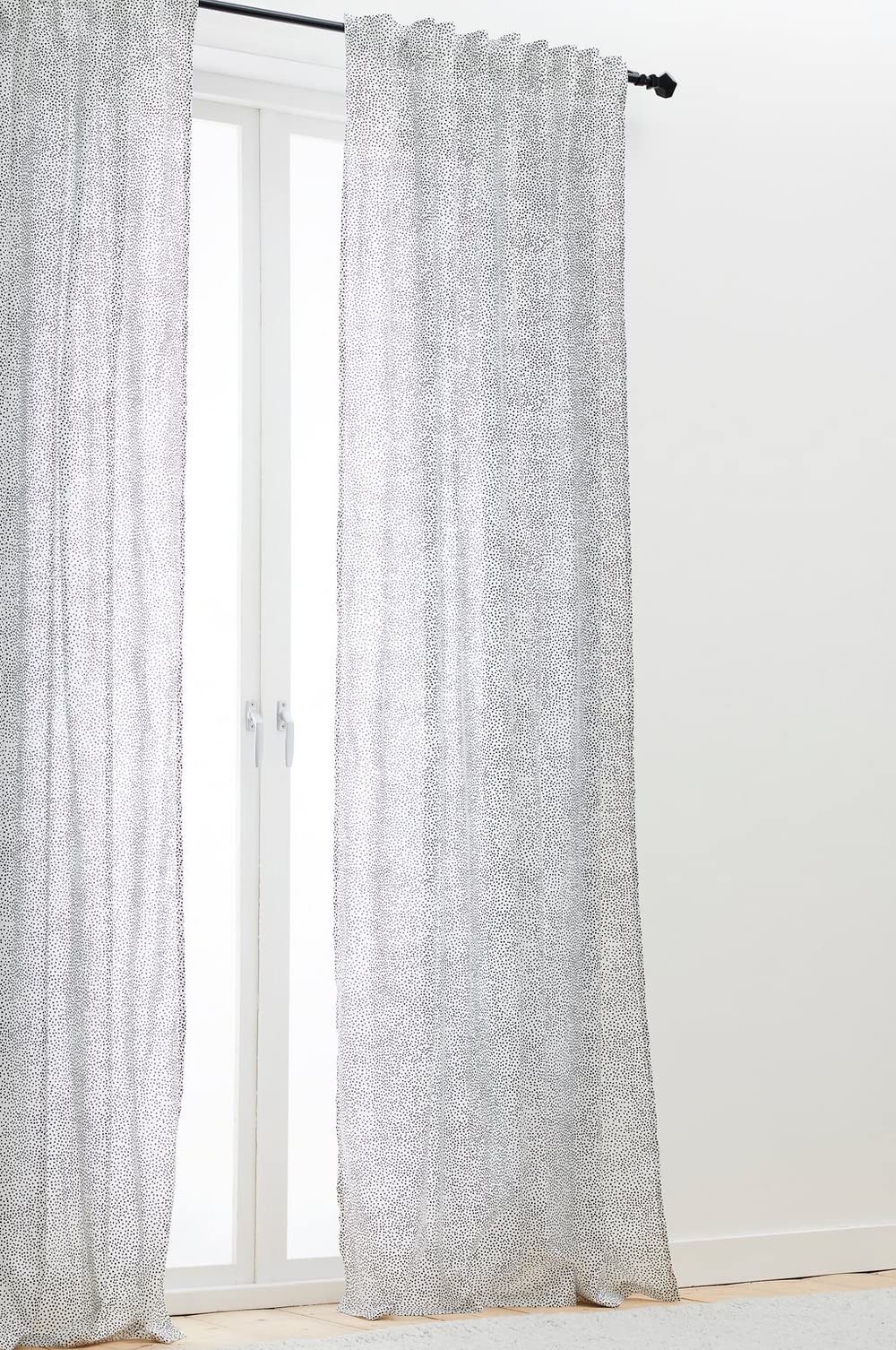 Jotex Dottie Multifunctional Curtain, White/Black, 160, 2