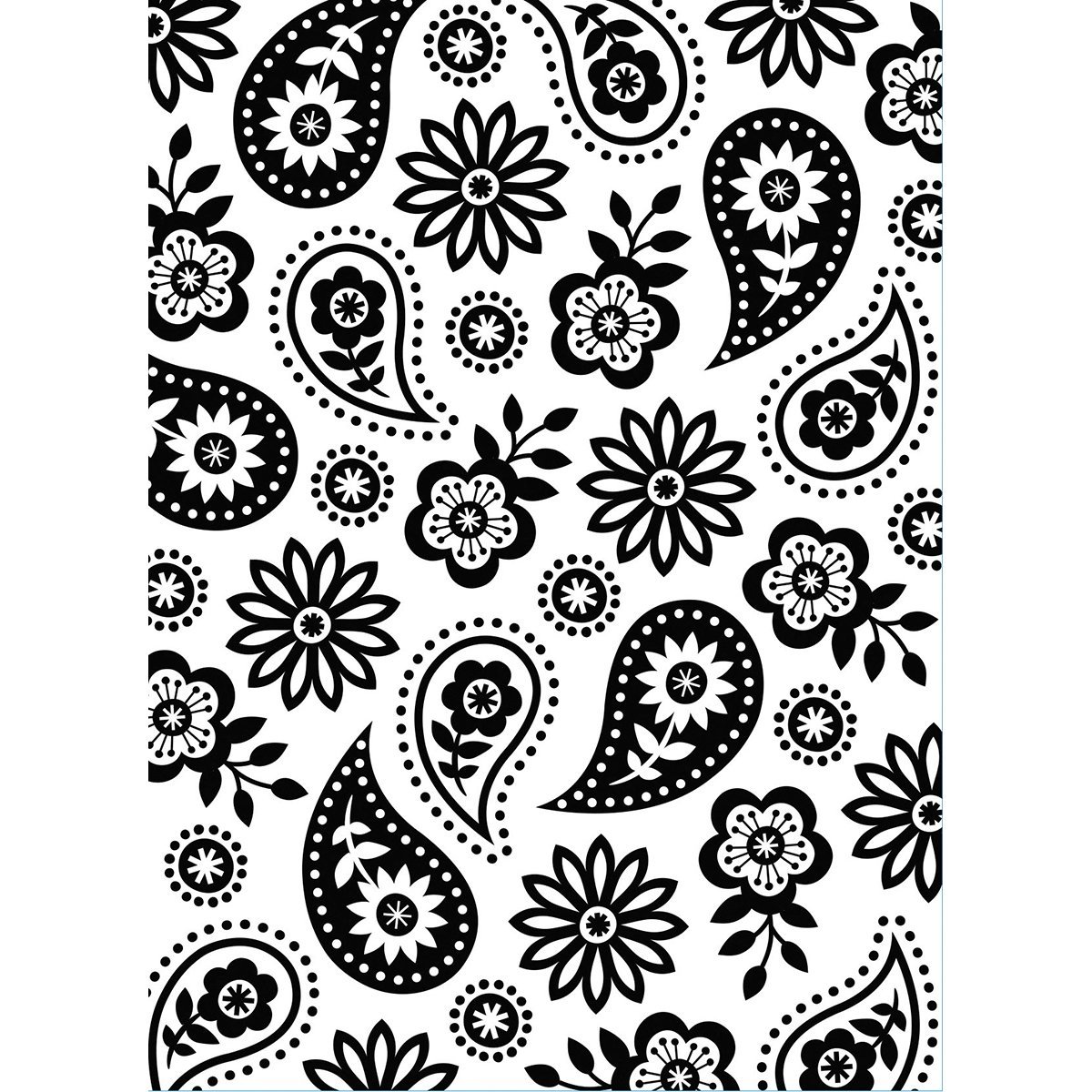 Darice Embossing Folder Floral Paisley, Acrylic, Clear/White, 4.25-Inch x 5.75-Inch/ 3-Piece