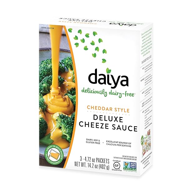 DAIYA CHEDDAR STYLE CHEEZE SAUCE , PLANT-BASED MACARONI...