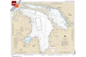 YOOZENA NOAA Chart 14860: Lake Huron 21.00 x 24.25 (Small Format Waterproof)