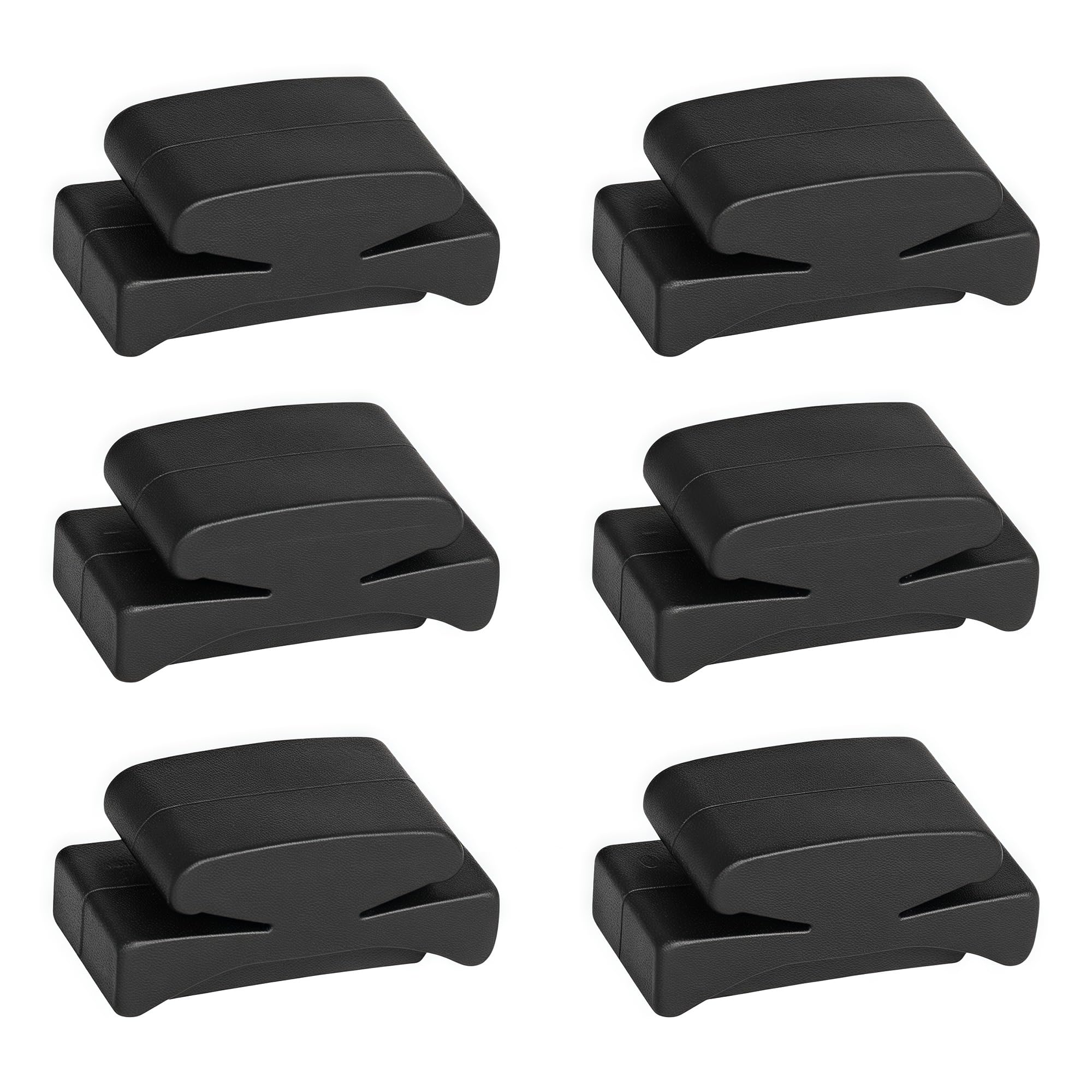 Musiin Black Rubber Guitar Head Pick Holder, Pick Holder for Guitar, Bass, Ukulele (6 Pack)