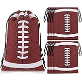 Sunnymove 12 Pcs Football Party Favors Drawstring Bags Bulk 4 x 6 Inch Reusable Rugby Goodie Bags with Drawstrings Football Storage Gift Bag for Gym Party Favor Supplies Travel Storage