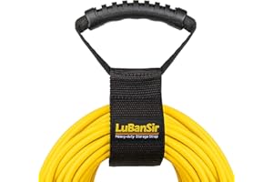 LuBanSir Extension Cord Storage Straps, 22" (2 Pack) Heavy-Duty Hook and Loop Straps with Carrying Handle fit Extension Cord, Garden Water Hoses and Garage Tool