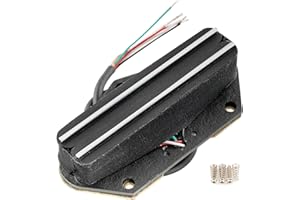 MUSICLILY Artec TRA73C Alnico 5 Hot Rail Tele Pickup Single Coil Sized Humbucker Bridge Pickup 12K for Fender Telecaster Electric Guitar, Chrome Rail