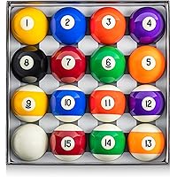 GoSports Regulation Billiards Balls Complete Set of 16 Professional Balls