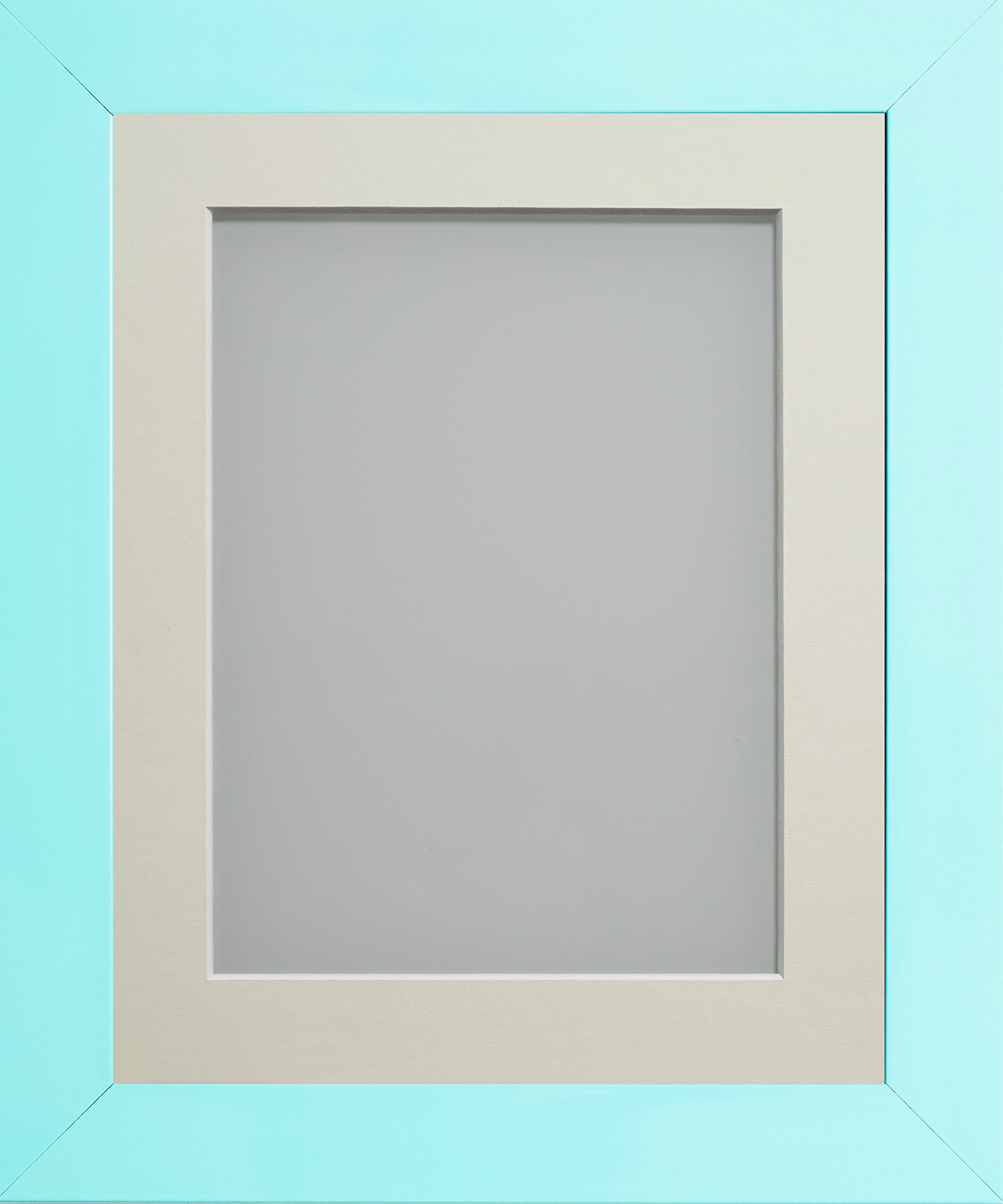 Frame Company Candy Range Aqua Blue 8x8 Frame With Ivory Mount for image size 5x5 inches