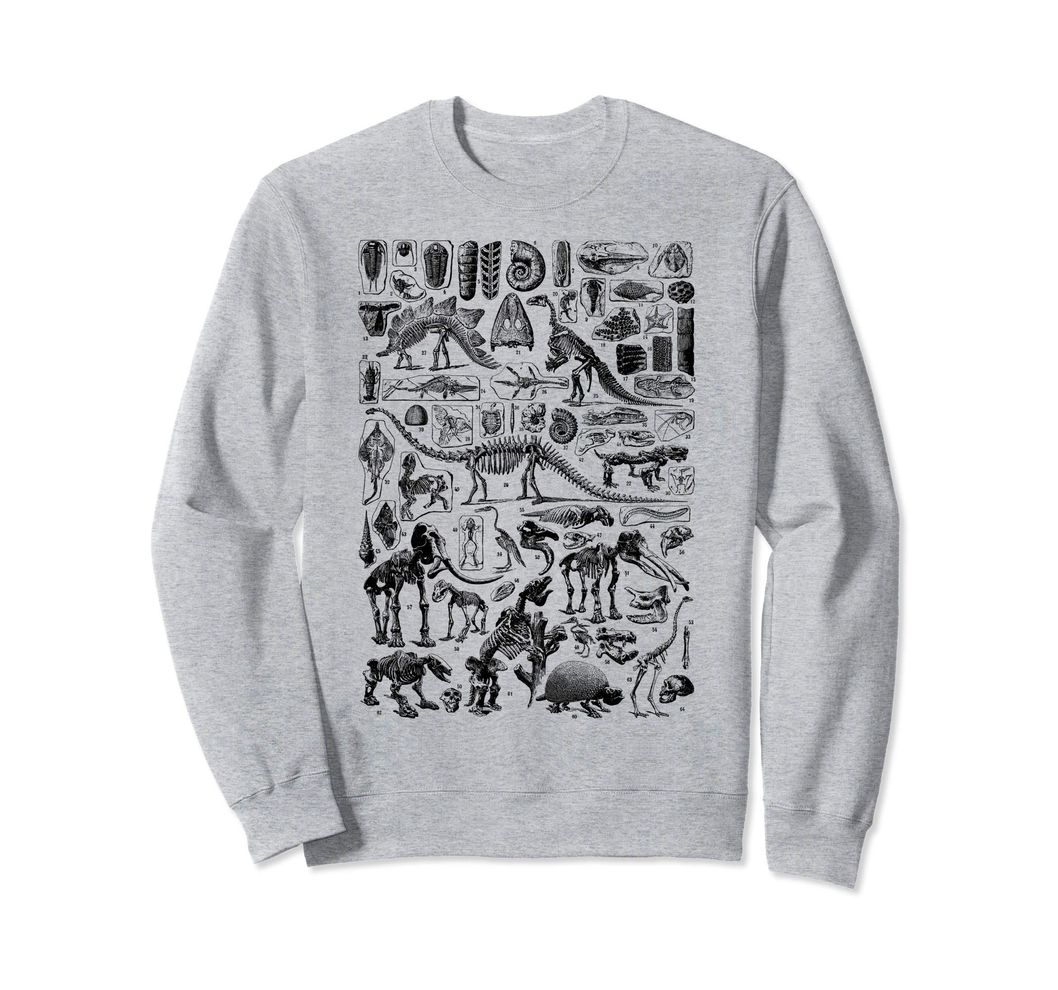 Dinosaur Fossils T-Rex Paleontology vintage archeology gift Sweatshirt