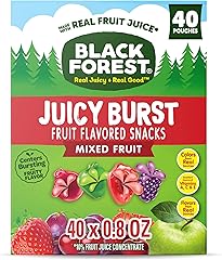 Black Forest, Juicy Burst, Fruit Flavored Snacks, Mixed Fruit Flavors, A Juicy Burst of Natural Flavors, Made with Real Fruit