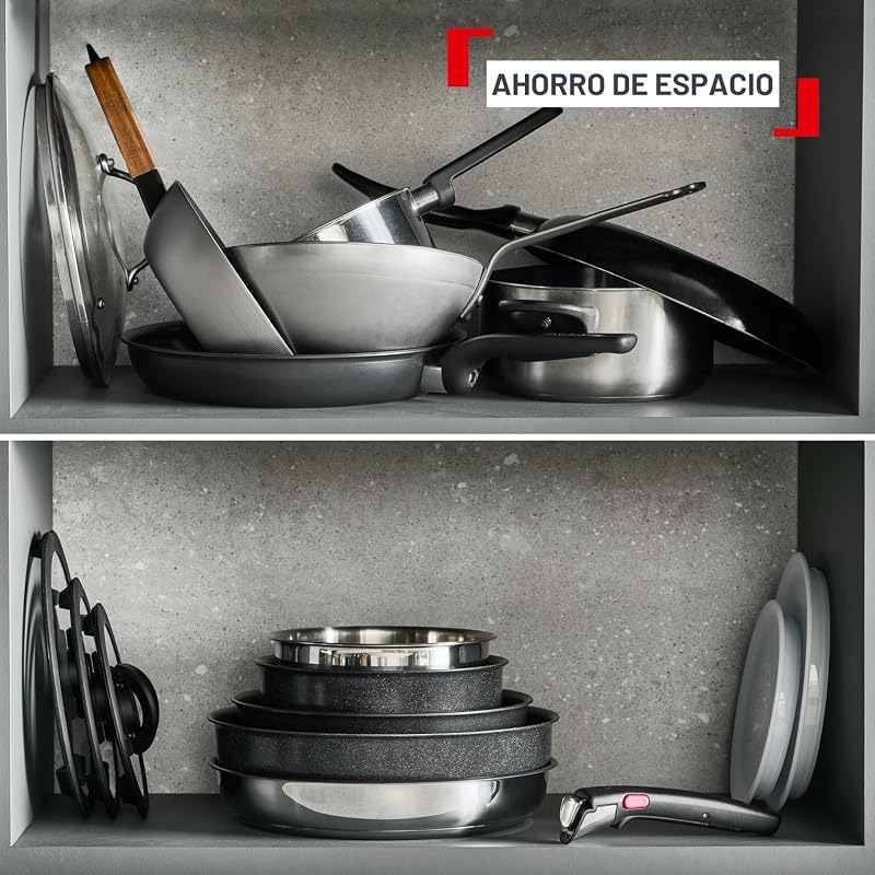 Ingenio Comfort Max - Conjunto de 8 Peças + 12 Acc, Aço Inoxidável