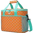MIER 18L Large Soft Cooler Insulated Picnic Bag for Grocery, Camping, Car, Bright Orange Color