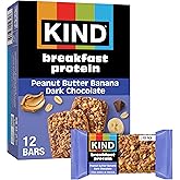 KIND Breakfast Protein Bars, Peanut Butter Banana Dark Chocolate, Healthy Snacks, Gluten Free, 8g Protein, 6 Count