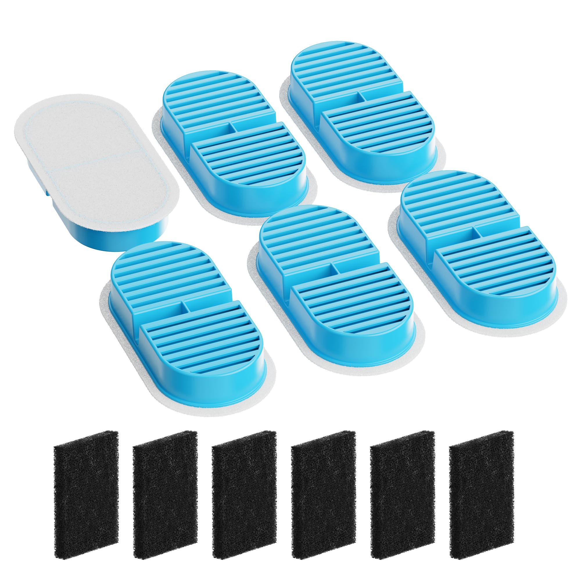 Photo 1 of TOONIOOS Cat Water Fountain Filters: 12 Cat Fountain Filters Replacement for TOONIOOS W2 - Pet Fountain Filters - 3 Months Set of Pet Water Fountain Filter - 6 Carbon Filters + 6 Sponges Filters