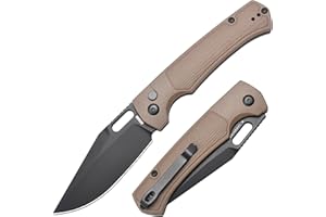 ARTISANCUTLERY REVEL Pocket Knife for Men, 3.54'' AR-RPM9 Steel Blade Folding Knife with Pocket Clip for Men Women Camping Hiking(1867P Brown)