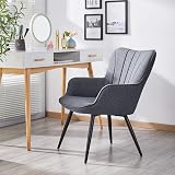 Yaheetech Modern Tub Chair Linen Fabric Armchair Grey view 2