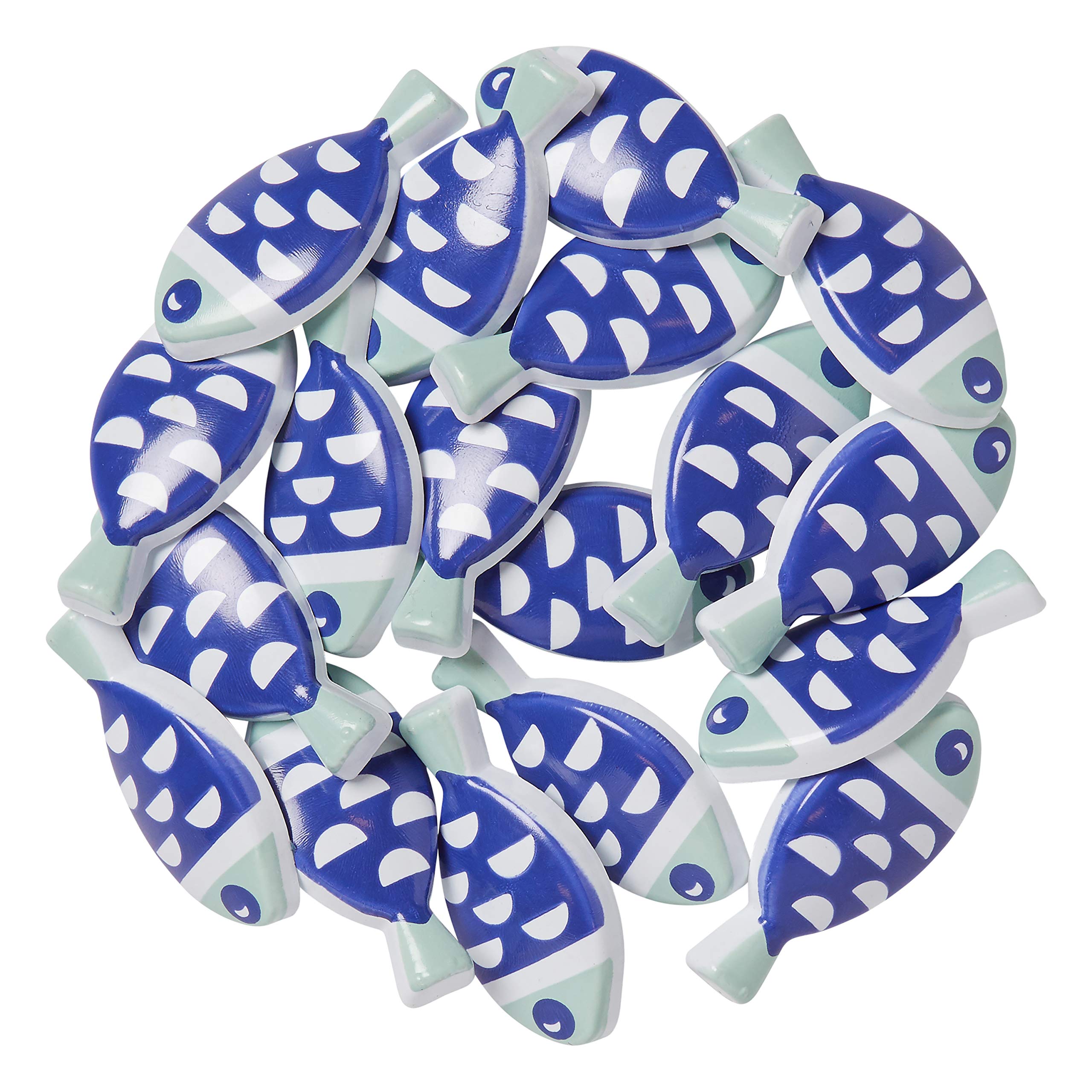 Blumenthal Lansing Blue Fish Buttons, Resin, 1 inches