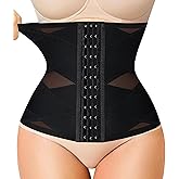 LODAY Waist Trainer for Women Corset Shapewear Tummy Control Body Shaper Cross Mesh Waist Cincher Postpartum Girdle