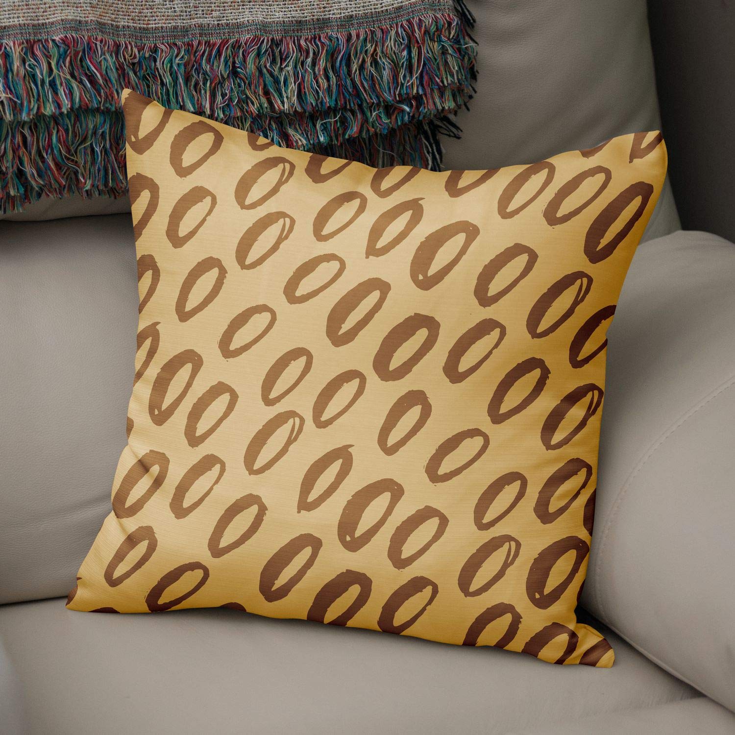 Bonamaison Decorative Cushion Cover Brown Tones, Throw Pillow Covers, Home Decorative Pillowcases for Livingroom, Sofa, Bedroom, Size:50x50 Cm - Designed and Manufactured in Turkey