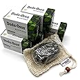 International Essence Dudu Osun 5-Pack Black Soap Bundled with Soap Pouch - Natural African Skincare Bar, Rejuvenating & Moisturizing Face, Body Wash (Classic Fragrance)