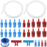 Enhon Master Cylinder Bleeder Kit Replacement for 14151 | Includes 22 inch Hose, Clip, SAE and Metric Fittings Universal Fit, Complete Brake Bleeder Kit with PTFE Tape