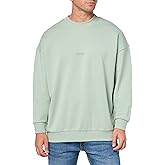 HUGO Men's Twill French Terry Center Logo Sweatshirt