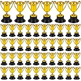 Nicunom 50 Pack Mini Trophies for Awards, Plastic Gold Award Trophy Cups Participation Trophy Cup Bulk for Party Favor, Rewar