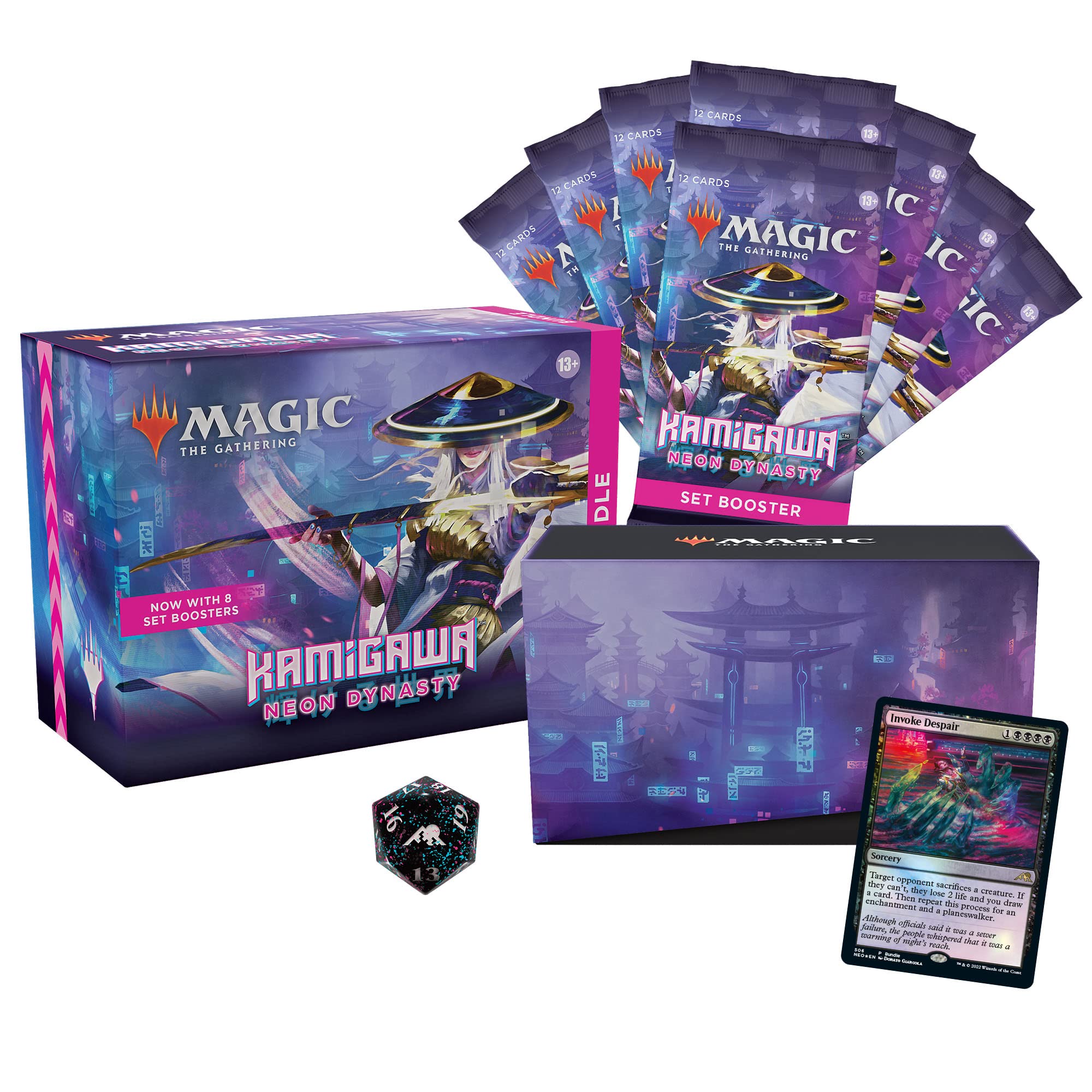 Photo 1 of Magic: The Gathering Kamigawa: Neon Dynasty Bundle | 8 Set Boosters + Accessories