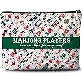 Rone168 Mahjong Lover Gifts for Players Organizer Bag, 10x7 Inches