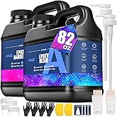 KISREL Epoxy Resin 82OZ - Crystal Clear Epoxy Resin Kit - No Yellowing No Bubble Art Resina Casting for Art Crafts, Jewelry Making, Wood & Molds(41OZ x 2)