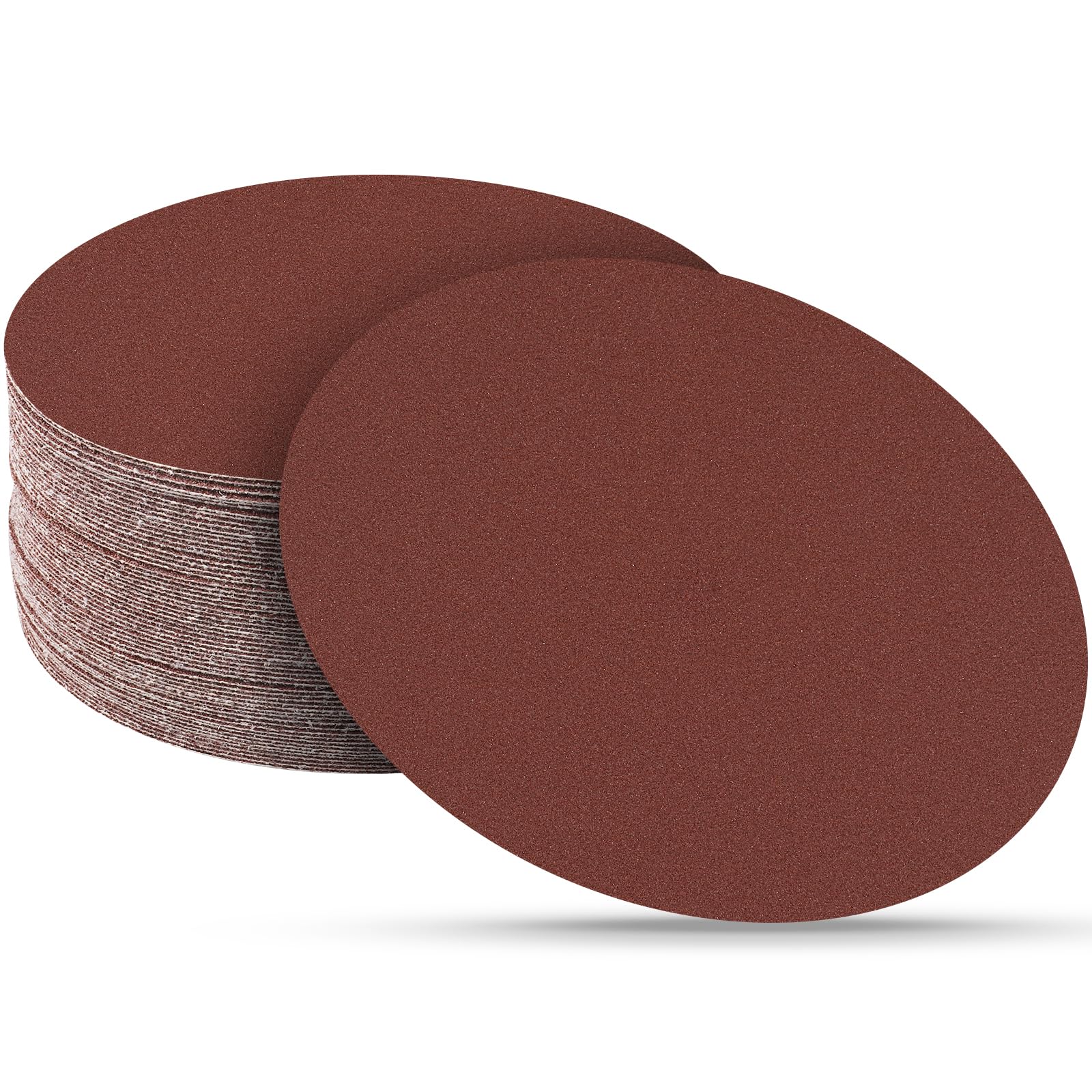 Sruhrak 30 Pcs 180mm Sanding Discs 240 Grit, 7 In Round Sandpaper Hook and Loop Sanding Pads for Drywall Sander
