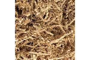 Uptotop 1/2LB Crinkle Cut Paper Shred Filler for Gift Wrapping Basket Filling, Birthday, Christmas, Thanksgiving, Wedding, Mother's Day, Kraft