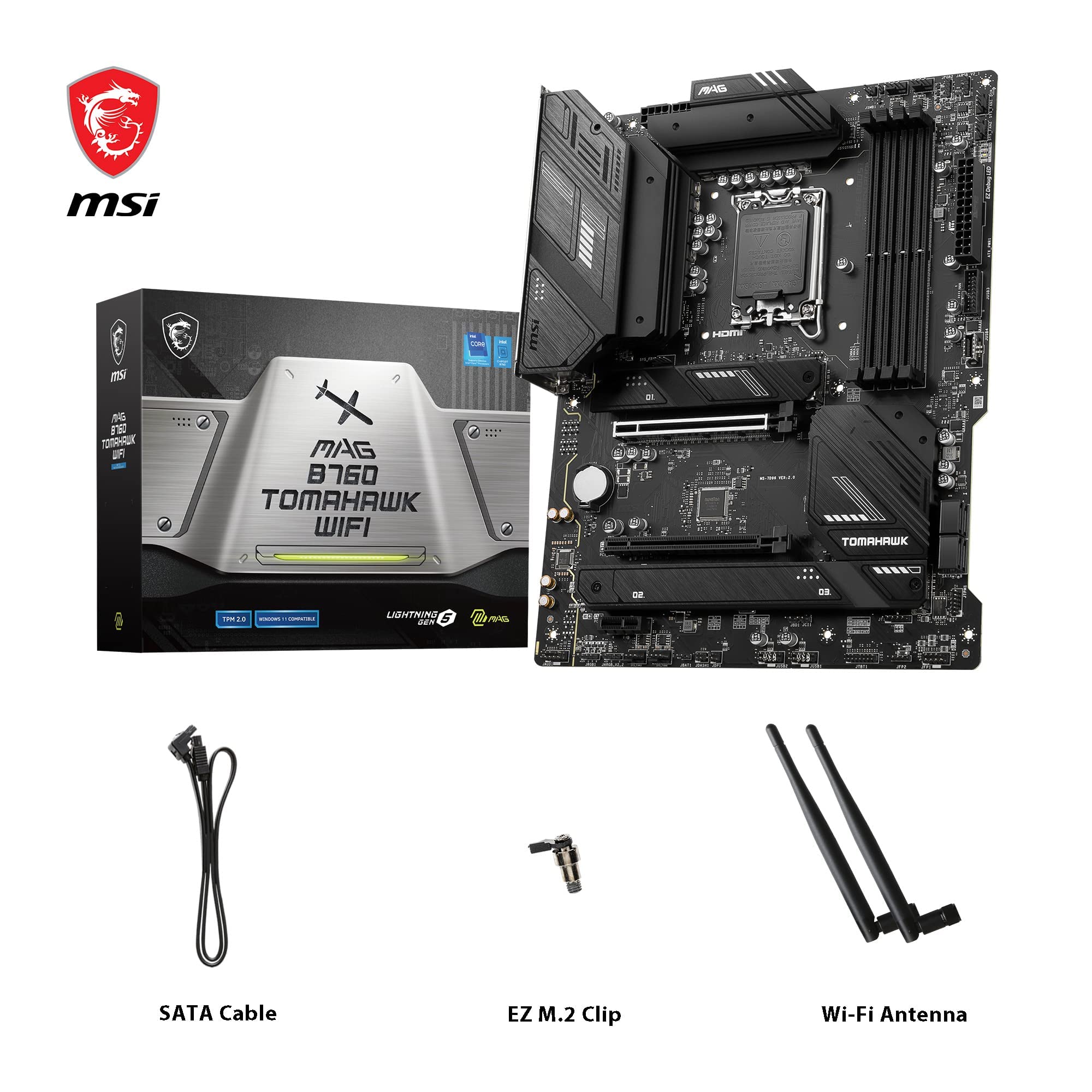 Msi Mag B760 Tomahawk Wifi Motherboard, Atx - Supports Intel 12Th &Amp; 13Th Gen Core Processors, Lga 1700 - 75A Drmos Vrm, Ddr5 Memory Boost 7000+Mhz/Oc, Pcie 5.0 X16, M.2 Gen4, Wi-Fi 6E - View 7