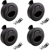Boat Slam Latch 2Inch Black Plastic,Marine Deck Hatch Door Flush Pull Latch | Flush Mount Slam Latch Fits 0.075" to 0.35&rdquo; Thickness Doors,Latchs for Marine, Trailers, Camper, DIYers &amp; Home Use