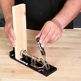 Trend Pocket Hole Kit Dual Column Jig Face Clamp HSS Drill Bit 100 Screws view 5