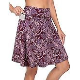 KORALHY Women's 20" Knee Length Skorts Skirts Tennis Athletic Golf Causal Skort with 4 Pockets