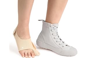 RANDY SUN 2PCS Bunions Corrector for Women, Adjustable Toe Separator Splint for Hallux Valgus Relief, Daytime Wear in Shoes – Soft & Breathable Material, Left & Right Foot Pair, Large