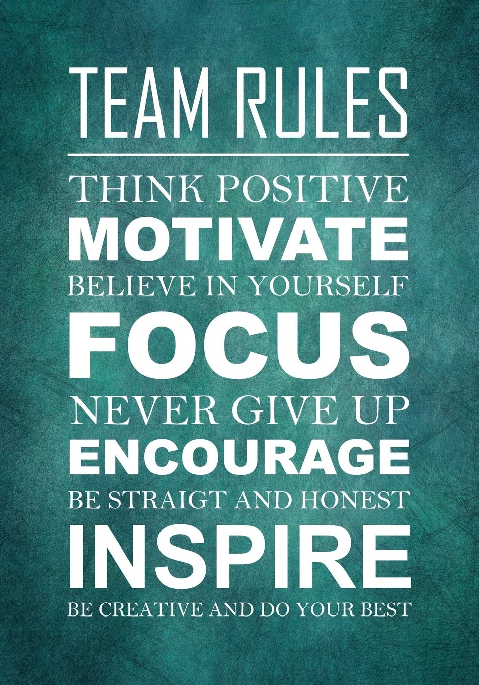 Teamwork Motivational Quotes For Employees Buy Team Rules - Think Positive - Motivate - Focus - Encourage - Inspire: Team  Motivational Gifts For Employees - Office Staff Members - Coworkers - Lined  Journal - Notebook (Inspirational Office