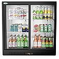 KoolMore BC-2DSL-BK Commercial-refrigerators, Double Sliding Door, Black, 7.4 cubic feet