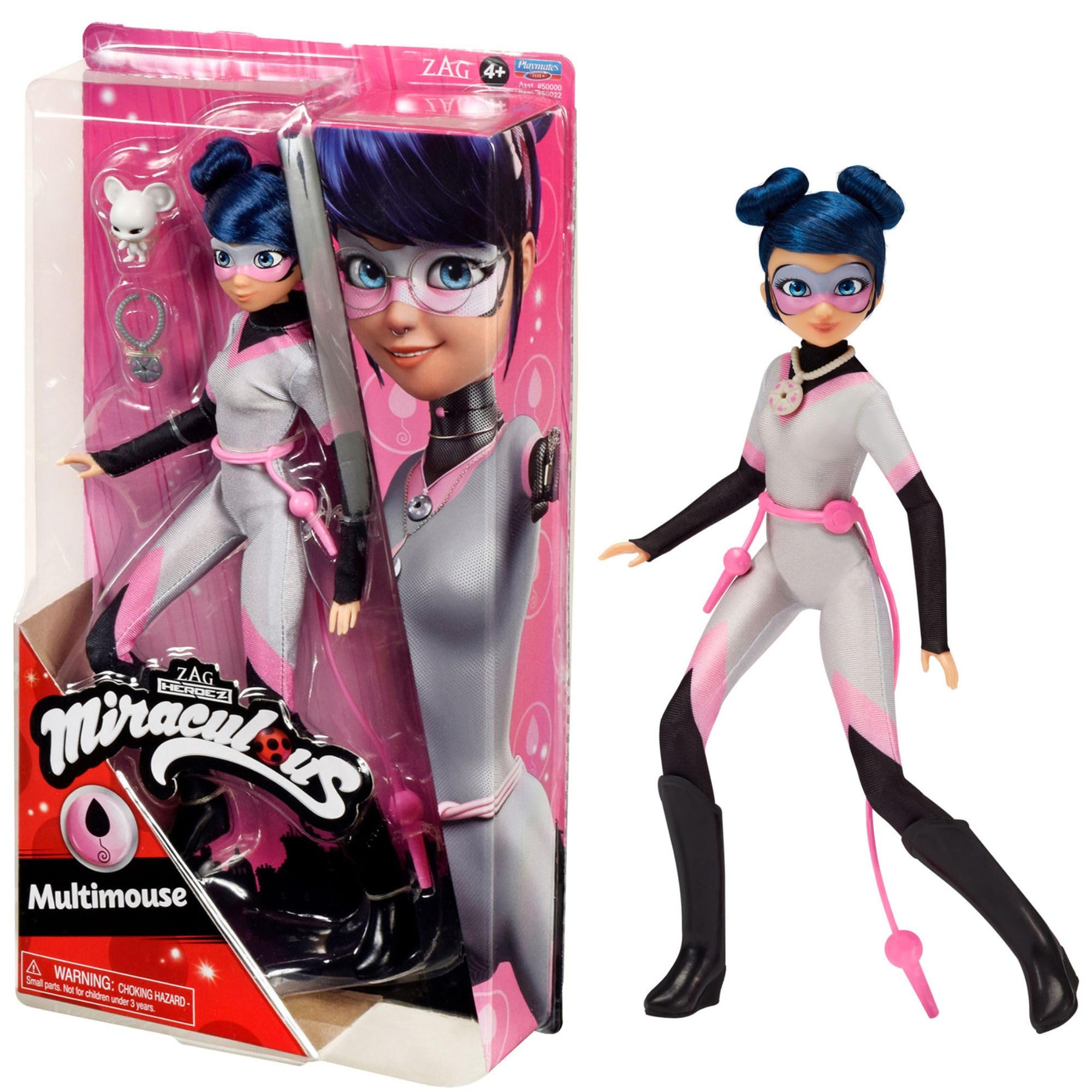 Miraculous Ladybug and Cat Noir Toys Multimouse Fashion Doll | Articulated 26cm Doll With Accessories Kwami | Superhero Figurine | Bandai Dolls, 10.23 Inch