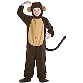 Child Monkey Costume Brown Monkey Costume for Kids