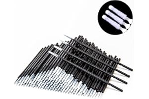 i-Laesh 200pcs Micro Brushes - Precision Microswabs for Eyelash Extensions, Lash Mascara Applicators - Ideal for Eye, Dental, Lashes, Brows, Personal Care - Black (Replacement - Pro Grip)