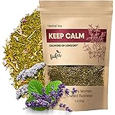 Keep Calm Valerian Root, Lavender, Peppermint Herbal Tea Loose Leaf Relaxing Wellness Blend Caffeine-Free | Natural Stress Relief & Restful Sleep Aid
