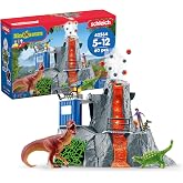 Schleich Dinosaurs - 60Pc Volcano Expedition Base Camp - Kids 4+ | 42564 | Dinosaur Figurine, Realistic Animal Toys, Dino Figure for Boys and Girls, Screen-Free Imaginative Pretend Play