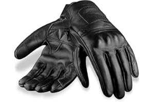 SAGA SPORTS Ultimate Motorcycle Gloves for Men & Women Touchscreen Compatible Riding Gloves with Premium Leather, Touch Screen and Palm Pad Protection - Motorcycle Gloves for All Seasons