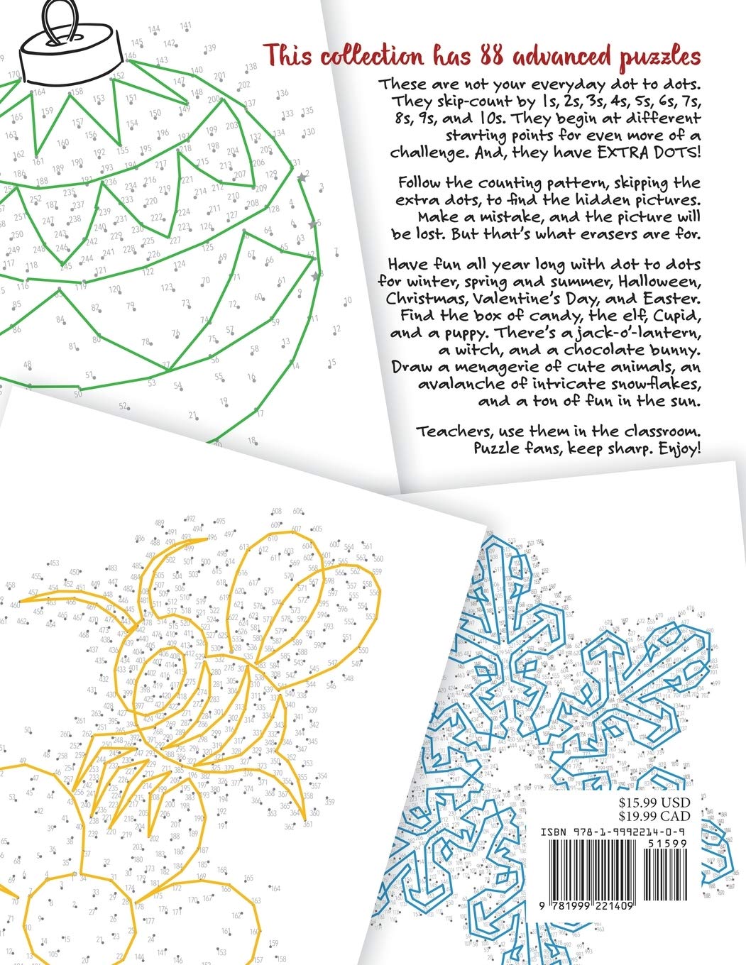 Amazon Com Dot To Dot To Dot 88 Advanced Dot To Dot Puzzles With Extra Dots 9781999221409 Reed Roy W P Reed Erin Books