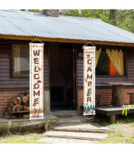 „Happy Camper“ Geburtstagsbanner – Camping-Thema Dekoration Für Kinderparty