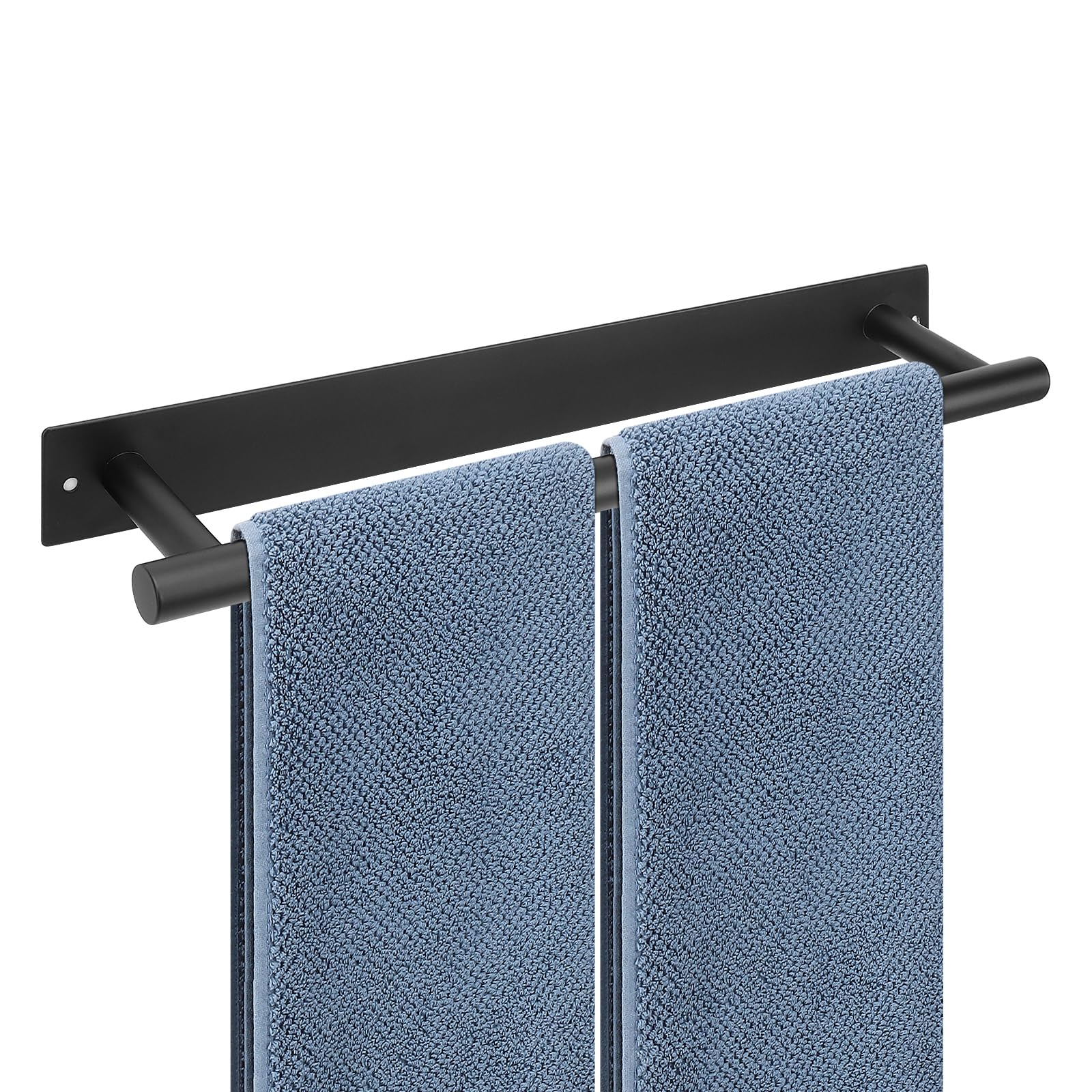 Photo 1 of BathAce Self Adhesive Towel Bar, 16 Inch Round Towel Racks for Bathroom Wall Mounted SUS304 Stainless Steel Towel Hanger for Kitchen, No Drill or Screw-Mounted Towel Holder (Matte Black)