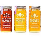 Bee Harmony Honey 3 Pack Variety Pack, 36 Ounce (Clover, Wildflower and Orange Blossom)