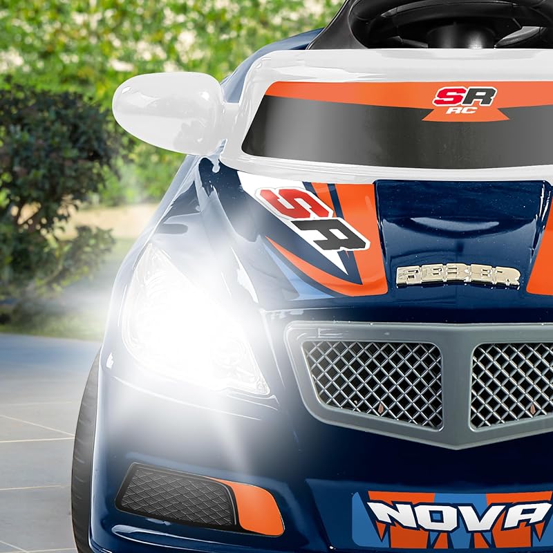 – Twinkle Car R/C BLU SCURO, Auto elettrica radiocomandata, batteria da 12 V, telecomando incluso con portata 10 m, autonomía 45 min, peso massimo 25 kg, età da 3 a 6 anni — foto 6 di 8