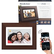 Amazon.com : Brookstone 8” WiFi Digital Photo Frame | Send Photo ...