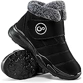 Winter Snow Boots for Women Waterproof: Fur Lined Warm Womens Boots Anti Slip Hook Loop Comfortable Booties Outdoor